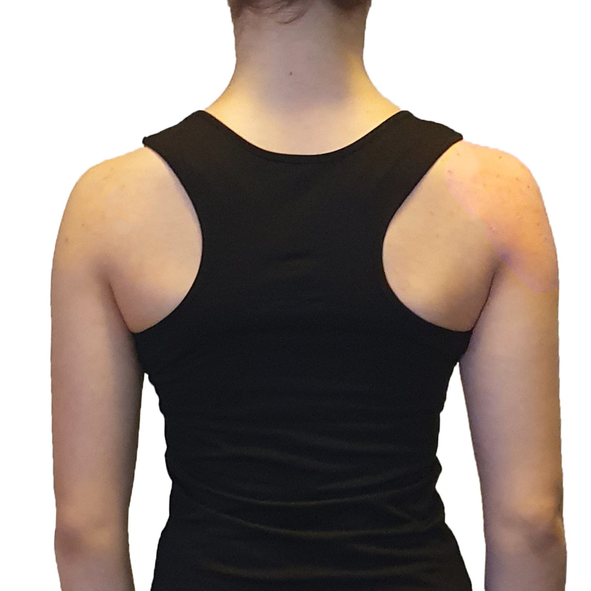 גופיה DreamFlex בצבע שחור מבד כותנה נמתח ונעים למגע, מתאימה להתעמלות, אקרובטיקה וריקוד דרימס