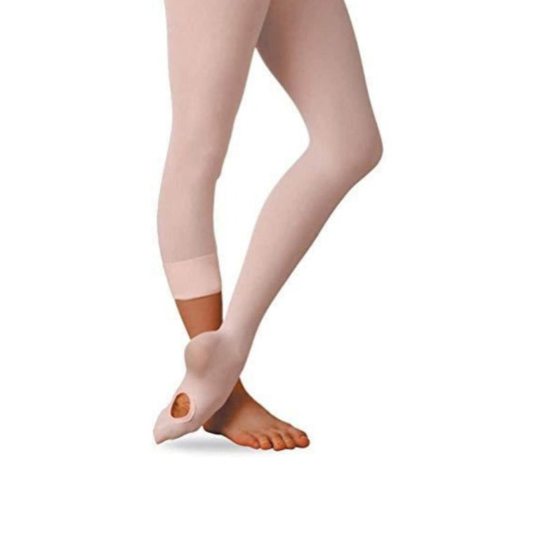 גרביוני בלט משולבים בצבע ורוד בהיר / בלט / צבע סלמון. בד עבה 90D, תפרים מחוזקים. חוג מחול, מגמת מחול. מבית דרימס ג'ימנסטיקס