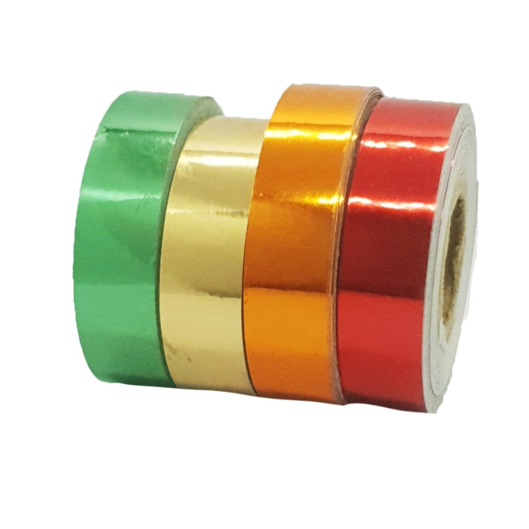 ---NEW--- סרט עטיפה מראה לחישוק עשוי חומר מראה בגוונים ירוק, זהב, כתום ואדום להתעמלות, אקרובטיקה ומחול. מבית דרימס ג'ימנסטיקס