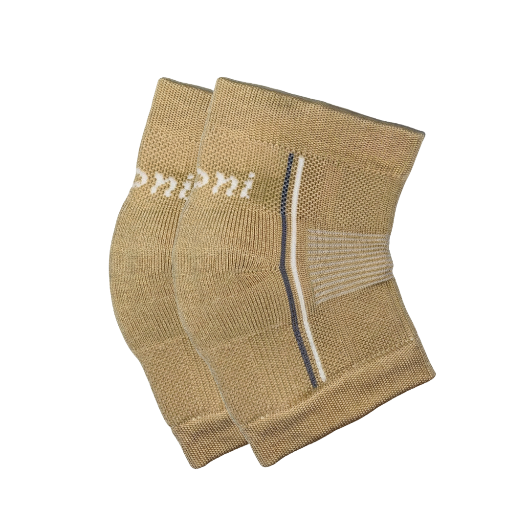 מגן ברך סרוג בצבע גוף למתעמלות ורקדניות, מגן נוח וגמיש לשימוש באימוני התעמלות אומנותית, אקרובטיקה וסטודיו