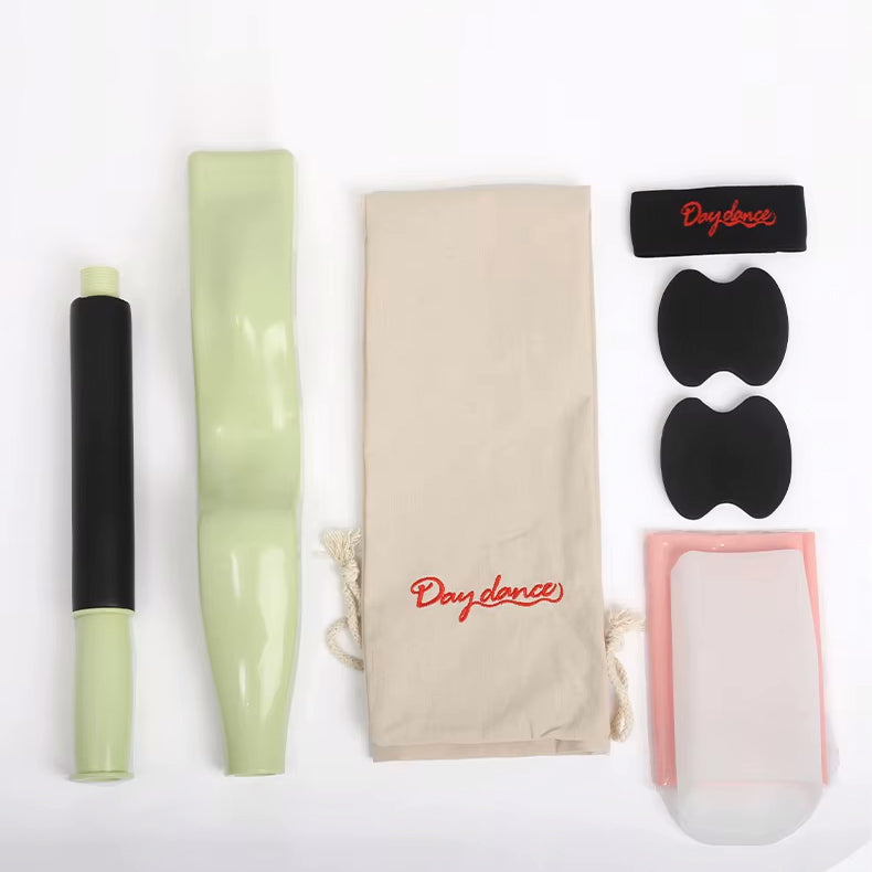 • ערכה למתיחת כף הרגל עשויה חומר פלסטי קשיח וגומי אלסטי לתמיכה במתיחות וכושר דרימס ג'ימנסטיקס