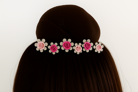 סיכות סבתא שפילקות משובצות אבנים נוצצות ליצירת תשרוקת חגיגית ומרשימה