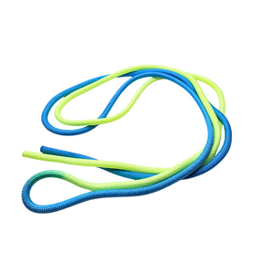 חבל קפיצה מקצועי דילוגית להתעמלות אומנותית שני צבעים צהוב תכלת